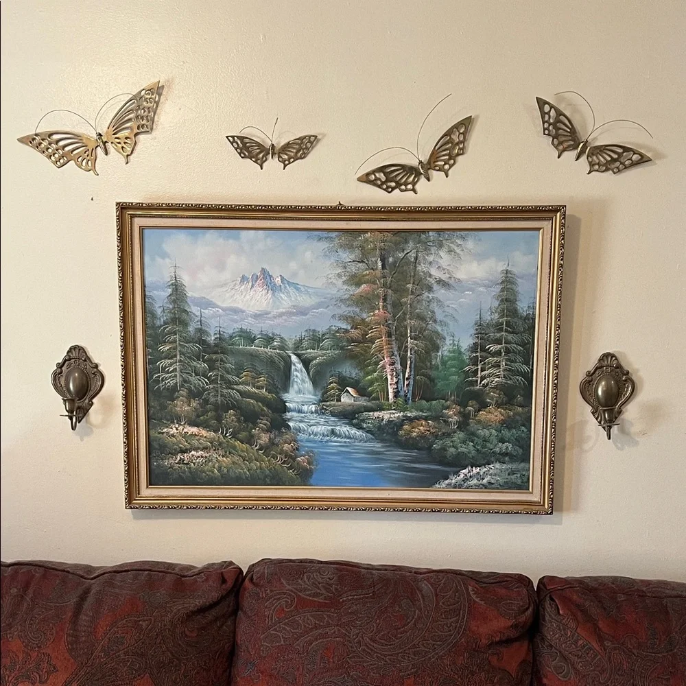 4 BRASS BUTTERFLIES THICK - Solid -Various Sizes - Excellent Condition - Vintage
